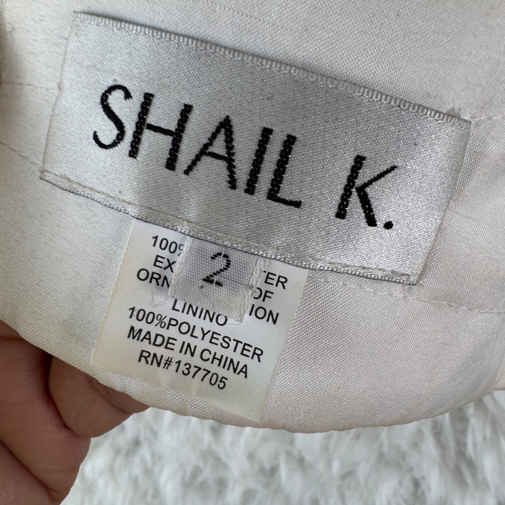 Shail K Ivory Pearl Beaded Halter Crop Top Size 2 Formal Pearlcore Glam Prom‎ - Picture 3 of 9